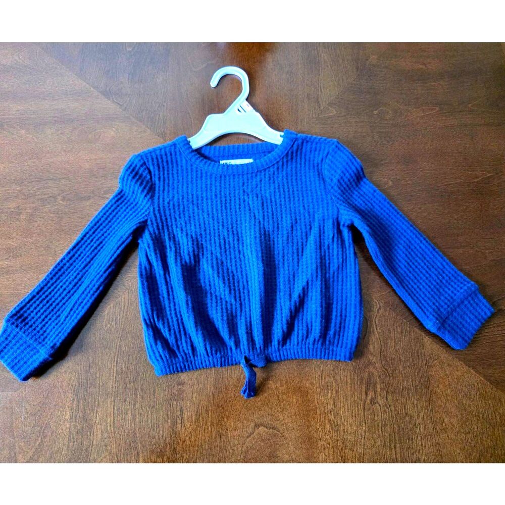 Epic Threads Girls Knit Long Sleeve Tops Navy Sea Casual Pullover - 3T
